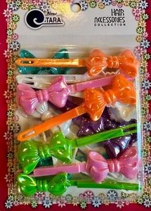 Multicolor Pastel with Pearl Sheen Bow-Shaped hair barrettes, snaps, clips - Picture 1 of 1