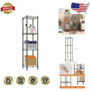 Versatile 4-Tier Storage Shelves - Detachable Wire Rack in Champagne Beige - Picture 1 of 10