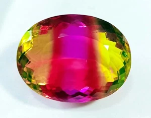 Tourmaline Bi-Colour Oval Cut 83-85 Ct Loose EGL Certified Natural Gemstone - Picture 1 of 7