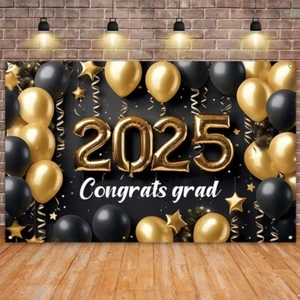 180x115cm Graduates Theme Background Happy Graduation Banner Adults Kids - Picture 1 of 7