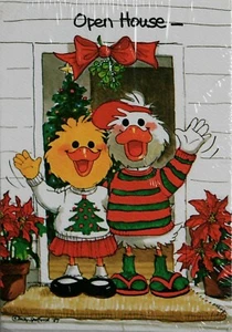 Suzy's Zoo Duckport Suzy Ducken Jack Quacker Ugly Christmas Sweater Invitations - Picture 1 of 6