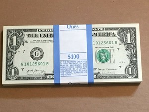 2017 100 One Dollar Bills New Uncirculated $1 Notes G/B Chicago 