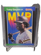Tony Gwynn 🔥 1989 🔥 Donruss Bonus MVP's Baseball Card #BC20 RARE CARD ERROR