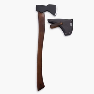 BAREBONES Holzfäller Axt Spaltaxt Forstaxt Outdoor Hickory Holz Stiel Stahl 70cm - Bild 1 von 10