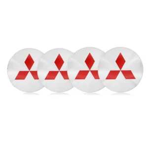for Mitsubishi 4PCS 56mm Aluminum Car Wheel Center Rim Hub Cap Wheels sticker - Picture 1 of 2