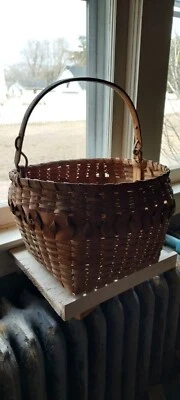 Mic Mac Native American Gathering Basket Maine Exceptional - Image 1 of 4