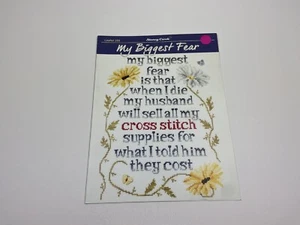 Stoney Creek My Biggest Fear Counted Cross Stitch Pattern Selling - Picture 1 of 3