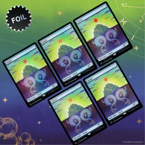 ๐โ๏ธ๐ Secret Lair - Astrology Lands Pisces Foil Full Art Basic Island Lands MTG - Picture 1 of 7