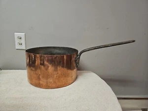 Antique 11 Qt. Copper Sauce Pan.  Dovetailed  - Picture 1 of 10