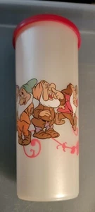 Disney Tupperware Cinderella 7 Dwarfs 16oz Drinking Bottle Tumbler with Cover - Picture 1 of 6