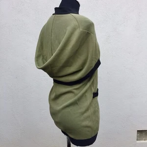 Suéter Top Angelo Tarlazzi De Colección Tejido S/S Verde Oliva Negro Manga Capa Talla 6 - Imagen 1 de 12