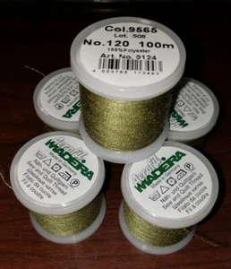 5 SPOOLS Madeira Aerofil Snap Spool Polyester Thread- 100M #9124/9565 BLUE - Picture 1 of 7