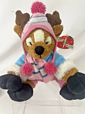 First & Main Darlin Darcy Deer Plush Reindeer Christmas Winter stuffed toy Vtg - Image 1 of 4
