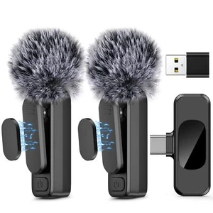 USB C Wireless Lavalier Microphone for Type-C,Android Phone,PC,Mini Microphon... - Picture 1 of 6