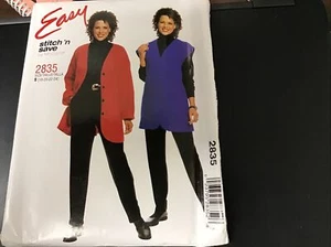 Easy jacket vest pull on pants uncut pattern 2835 size 18 20 22 24 - Picture 1 of 2