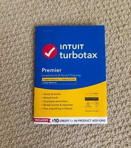 TurboTax Premier 2023 Federal + E-file + State For PC/Mac Disc Or Download - Picture 1 of 3