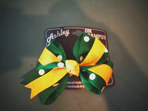 NORFOLK STATE UNIVERSITY VIRGINIA TEAM BARRETTE ASHLEY ON CAMPUS HANDMADE USA - Picture 1 of 2