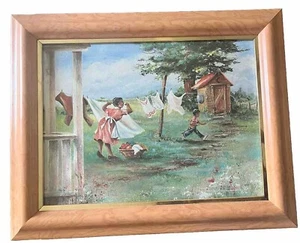 Joan Simpson framed Lithograph on canvas THE SPRINT - Picture 1 of 7