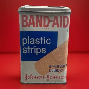 Vintage Band-Aid Plastic Strips Flip-Top Tin Johnson & Johnson Empty 3.5” - Picture 1 of 11