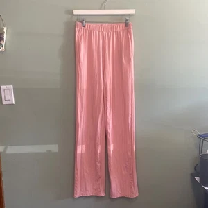 Neu ohne Etikett Damenhose Pull-On Alltag Freizeit Loungewear gerades Bein pink Small - Bild 1 von 6