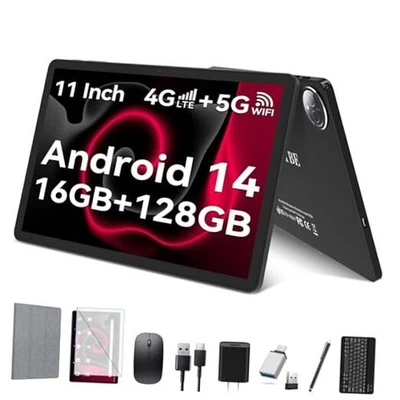 2025 Latest 11 inch Tablet, Android 14 Tablets with 16GB RAM 128GB ROM 1TB  - Image 1 of 4