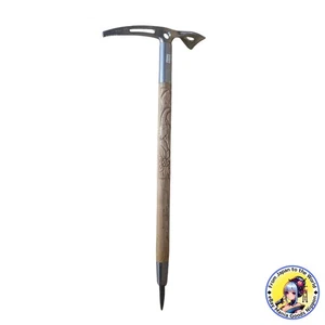 Camp Bernina Ice Axe 71cm Premana Italy Wood Shaft Metal Head Handmade Vintage - Picture 1 of 21