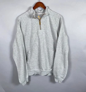 Carhartt 1/4 Zip Sweatshirt Adult Large Heather Gray Relaxed Fit K503 HGY - Picture 1 of 11