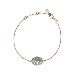 LINKS OF LONDON Oval Concave Rose Gold Vermeil & Diamond Bracelet RRP750 NEW - Picture 1 of 1