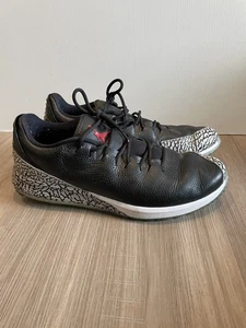 Nike Air Jordan ADG Golf Shoes Mens 12 Black Cement Elephant Print AR7995-001 - Picture 1 of 7