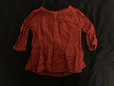 4T Old Navy Ropa Niña - 1 Pieza Camisa Manga Larga | Tema Lunares Rojo Foto 1 de 2