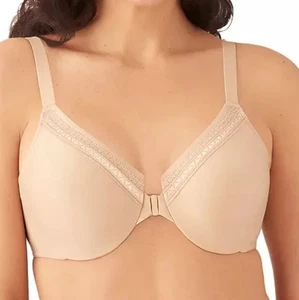 Wacoal Sand Perfect Primer 855313 Front Close Bra 36C NWT - Picture 1 of 8