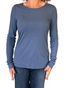 CAMISETA MUJER WOLFORD TOP MANGA CORTA MODAL ELÁSTICA AZUL CUELLO REDONDO PEQUEÑA - Imagen 1 de 8