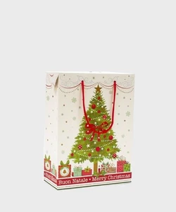 Kartos Geschenktüte Christmas Tree Weihnachtsbaum weiß 22x30x10 cm 10920200 - Bild 1 von 1