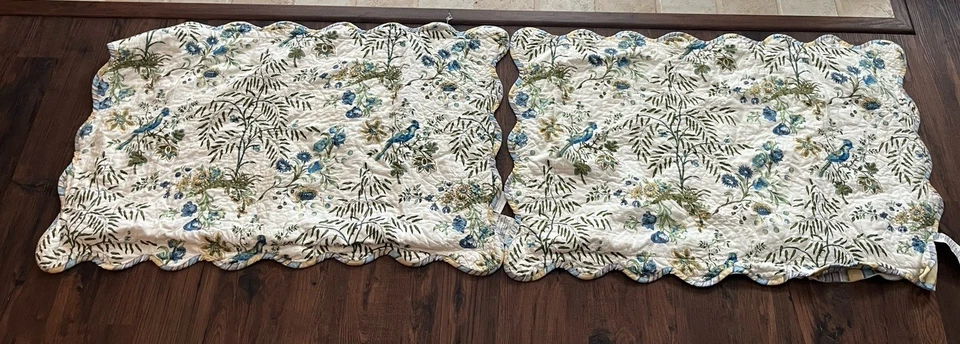 DOS fundas reversibles Waverly King sobre la copa de los árboles pájaros flores helechos cama de colección Foto 1 de 4