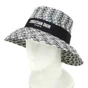 Christian Dior Hat White Black #58 Head Circumference 58cm Brim 8cm Height 9cm - Picture 1 of 9