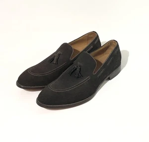 Zapatos de vestir Beckett Simonon para hombre 13 mocasines con borlas marrón gamuza sin cordones - Imagen 1 de 8