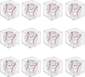 12Pack Baseball Display Case Acrylic Cube - UV Protected 12 PC, Clear  - Picture 1 of 7