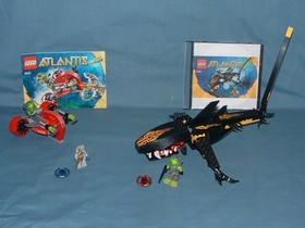 ATLANTIS, GUARDIAN OF THE DEEP SET 8058 & WRECK RAIDER 8057 - LEGO - 2010 - USED