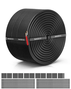 NAOEVO 20 Gauge Wire 2 Conductor Electrical Wire, 20 AWG Stranded PVC Cord, 12V - Picture 1 of 5