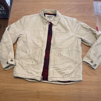 Timberland Stratham Harrington Jacket Mens Small Full Zip Bomber Beige Z1D - Image 1 of 4