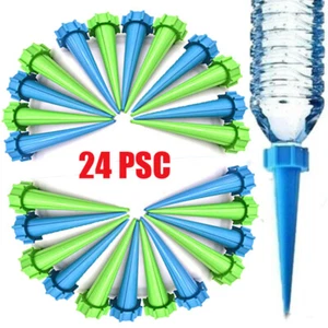 24x Automatic Garden Cone Bottle Irrigation Watering Spike Plant Flower Waterers - Picture 1 of 14