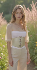 Women Champagne Color High Waist Going Out Fashion Corset Belt Party Size S M - Picture 1 of 24
