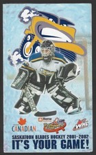 2001-02 Saskatoon Blades WHL Hockey Schedule !!! Molson Canadian