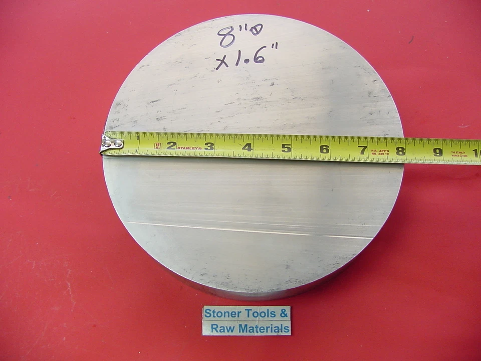 8" ALUMINUM 6061 ROUND ROD 1.6" LONG T6511 8.00" Diameter Solid Lathe Bar Stock - Image 1 of 1