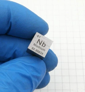1 Pcs Cube 10x10x10mm Nb Niobium Pure≥99.9% 8.5g Carved Element Periodic Table - Picture 1 of 2
