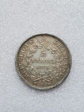 5 f francs  1873 A  Argent
