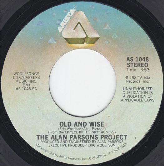 The Alan Parsons Project - Old And Wise (7" Single) Foto 1 de 1