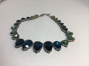Collier femme Chloé & Isabel déclaration gemmes bleu ombre vert jaune - Photo 1/8