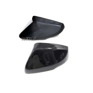 Real Carbon Fiber Add-on Mirror Cover Caps Trim For Cadillac CT5 CT6 CTS 2014-18 - Picture 1 of 6