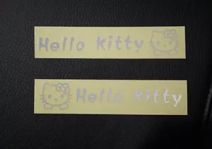 4X Hello Kitty Logo Car Truck Door Handle Sticker Decal Decor - Foto 1 di 8